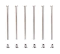 INCREWAY 6PCS 4.06in H-Shaped Door Hinge Pins Silver Metal Hinge Latch Oil Rubbed Door Latch Replacement for Exterior Door Interior Residential Doors Security
