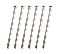 INCREWAY 6PCS Residential Door Hinge Pins 4 Inches Durable Modern Style Hinge Pins for Interior Door Security Replacement, Silvery