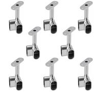 INCREWAY 8 Pcs Corner Closet Rod Support Bracket 90 ° Heavy Duty Wardrobe Accessories Clothes Rail Flange Seat for Cabinet Wardrobe in Bedroom Bathroom, Silvery
