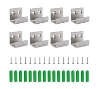 INCREWAY 8 PCS Silver Heavy Duty Wall Hanger Brackets 25MM Stainless Steel Wall Mount Brackets Hook for Tile Fixation, Picture Frame, Wall Brackets