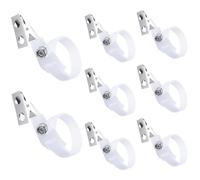 INCREWAY 8Pcs CPAP Hose Holder Clips, Ajustable Hook and Loop CPAP Tube Fasteners, Tangle Free Secure Oxygen Hose Clips, Securely to Clothing, Bedding & Other Soft Surfaces (White)