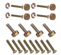 INCREWAY 8pcs Decorative Copper Mirror Screws with Washers and M5 Screws (12mm)