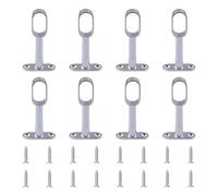 INCREWAY 8PCS Hollow Zinc Alloy Adjustable Oval Wardrobe Rail Rod End Bracket, Closet Rod Support for Cabinet Wardrobe in Bedroom Bathroom