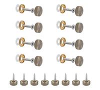 INCREWAY 8PCS Mirror Screws, 18mm Decorative Mirror Nail Brass Cap Cover Nails Easy Install Brass Washer Caps Fasteners Nails for Bathroom Mirrors Panels