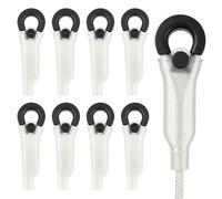 INCREWAY 8Pcs Rope Protector Sleeves, Plastic Cable End Cover for Clothesline Dog Leash Extension Cord, Transparent Sheath Storage Solution for Home Camping Workshop Utility Tool Clip