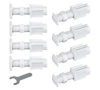 INCREWAY 8PCS Venetian Blinds Brackets, Plastic Adhesive Blinds Brackets,Plastic Roller Blind Fittings Set, No Drill No Tools(White)