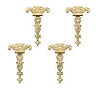 INCREWAY Antique Zinc Alloy Cabinet Hinges, Decorative Retro Carved T-Strap Hinge for Doors Cupboard Jewelry Box, Gold