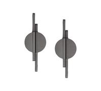 INCREWAY Brushed Grey Drawer Pulls 2 Set Half Moon Drawer Pulls, 2.5 inch(64mm) Hole to Hole Semi Circle Cabinet Pull Handles for Kitchen Cabinet Cupboard Dresser