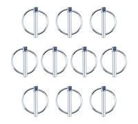 INCREWAY Carbon Steel Trailer Lock Pin, 10PCS Dia 8mm Lynch Retaining Pins for Track Farm Lawn