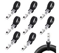 INCREWAY CPAP Hose Holder Clips, Velcro Straps Oxygen Tube Clamp, Anti-Winding Hose Clamp, Secure the Ventilator Tubing to Clothing, Bedding and Other Soft Surfaces, Black, 8pcs