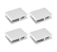 INCREWAY Glass Clamp, 4 Pack Adjustable Double Side Aluminum Alloy Glass Shelf Support Bracket, Glass Clip Clamp Holder for 5-8mm Thickness, 180 Degrees