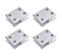 INCREWAY Glass Clamp, 4 Pack Adjustable Double Side Aluminum Alloy Glass Shelf Support Bracket, Glass Clip Clamp Holder for 8-10mm Thickness, 180 Degrees