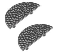 INCREWAY Hammered Fan Shaped Cabinet Pull, Metal Drawer Handle with Double Holes, Rustproof Matte Finish for Kitchen Bathroom Furniture, 2pcs, Grey