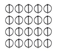 INCREWAY Lynch Pin, 10 Pcs Carbon Steel Yoke-End Locking Pins Trailer Lock Pin Lynch Retaining Pins Locking Pin Fasteners for Track Farm Lawn, Black(4.5 x36 mm)