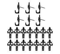 INCREWAY Push Pin Hangers, 20Pcs Metal Picture Hanging Hook Pin Plant Shape Push Pin Hanger Decorative Thumbing Tacks for Hanging Pictures Bulletin Board Hooks for Wall Hanging, Black