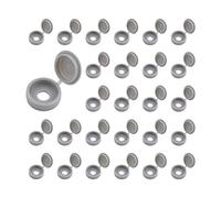 INCREWAY Screw Covers, 100Pcs Plastic Flat Head Screws Caps Decorative Hinged Fold Over Caps Rubber Dust Washer Flip Tops with Storage Box, Grey
