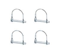 INCREWAY Shaft Locking Pin, 4pcs 1/4" Carbon Steel Lock Pin Galvanized Round Loop Wire Lock Pin Coupler Trailer Hitch Pin Round Arch Wire Trailer for Farm Lawn Garden