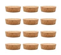 INCREWAY Tapered Cork Stoppers, 12PCS Conical Wooden Wine Bottle Stopper Cork Plugs Replacement Corks for Wine Bottle Glass Bottle Jars, 57 * 52 * 17mm