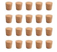 INCREWAY Tapered Cork Stoppers, 20PCS Durable Wooden Wine Bottle Stopper Cork Plugs for Wine Bottle Glass Bottle Jars, 25 * 30 * 30mm