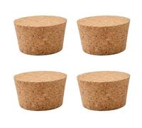 INCREWAY Tapered Cork Stoppers, 4PCS Conical Wooden Wine Bottle Stopper Cork Plugs Replacement Corks for Wine Bottle Glass Bottle Jars, 63 * 53 * 35mm