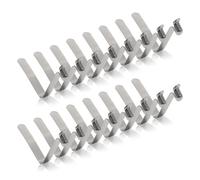 INCREWAY Tent Pole Clips, 16Pcs Kayak Paddle Spring Snap Clips, Stainless Steel Tent Pole Push Button Spring Clips for Camping Kayak Paddle Tent Pole, 8mm