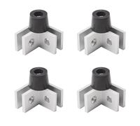INCREWAY Wind Guard 4 Corners with Rubber Feet Aluminum Tempered Glass Connector Kit for Outdoor Gas Fire Pits