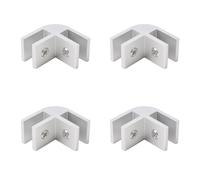 INCREWAY Wind Guard Corner Hardware, Tempered Glass Connector Kit, 4 Corners Aluminum, for Custom Sized Wind Guard on Outdoor Gas Fire Pits