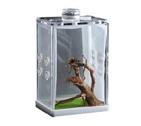 Incubator - Clear Breeding Tank, Compact Marine Breeding Chamber, Mesh Vent Protection | Ideal Fish Brood, Amphibians, Spiders, Lizards, Crabs, Snails, Home Watching, Growing, Care,
