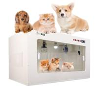 Incubator for Puppies,Kitten Incubator with Heating,Puppy Incubator for Dogs,Temperature and Humidity Monitoring,Incubator for Newborn Puppies and Kittens,80x50x50cm