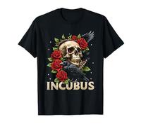 Incubus Crow Left Skull Flower Halloween Costume T-Shirt