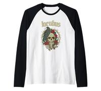 Incubus Skull Roses Thorns Dark Raven Horror Raglan Baseball Tee