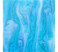 Incudo Cyan Blue Glittering Pearl Acrylic Sheet - 250x150x3mm