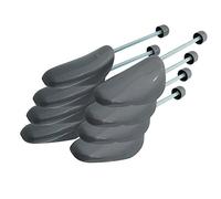 Incutex 4 pairs of shoe trees variable size UK 5-11, plastic shoe stretcher, shoe shaper, grey
