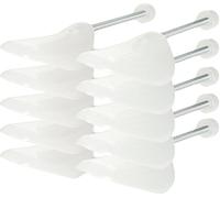 Incutex 5 pairs of shoe trees variable size UK 5-11, plastic shoe stretcher, shoe shaper, transparent