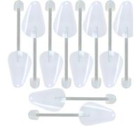 Incutex 5 pairs of women shoe trees suitable for UK shoe sizes 2/3/4/5, plastic shoe shaper, shoe former for women's footwear sneakers, mocassins, loafers, flats (not for boots!), transparent