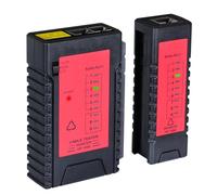 Incutex Ethernet Cable Tester Network Wire Tester for RJ45 RJ11 Cable Patch LAN, Phone Line Tester Tool, red-black