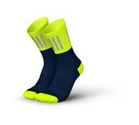 INCYLENCE High Viz Running Socks with Reflectors - Functional and Breathable for Maximum Visibility - 1 Pair, V3 Blue Canary, 39-42