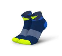 INCYLENCE Running Socks for Men and Women with Light Compression 1 Pair, Peaks Navy Blue Canary, 39-42