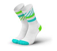 INCYLENCE Running Socks for Men and Women with Light Compression 1 Pair, Disrupts Green Cyan, 43-46