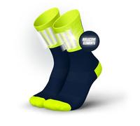 INCYLENCE High Viz Running Socks with Reflectors - Functional and Breathable for Maximum Visibility - 1 Pair, V3 Blue Canary, 35-38