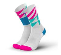Incylence Ultralight Elements Running Socks - White, Blue & Pink for Ultimate Comfort