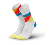 INCYLENCE ULTRALIGHT Running Socks for Men and Women, Breathable and Ultra Thin 1 Pair, Strides White Blue Inferno, 39-42