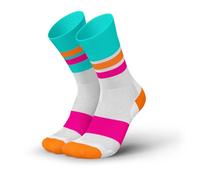 INCYLENCE ULTRALIGHT Running Socks for Men and Women, Breathable and Ultra Thin 1 Pair, Tracks Cyan Pink, 39-42