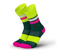 INCYLENCE ULTRALIGHT Running Socks for Men and Women, Breathable and Ultra Thin 1 Pair, Tracks Petrol Canary, 39-42