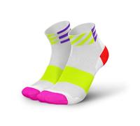 INCYLENCE ULTRALIGHT Running Socks Short for Men and Women with Light Compression 1 Pair, Elements Short White Pink, 39-42