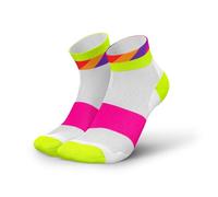 INCYLENCE ULTRALIGHT Running Socks Short for Men and Women with Light Compression 1 Pair, Strides White Canary, 39-42