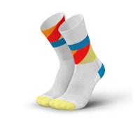 INCYLENCE ULTRALIGHT Running Socks for Men and Women, Breathable and Ultra Thin 1 Pair, Strides White Blue Inferno, 39-42