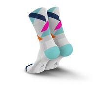 Incylence Ultralight Strikes Running Socks - Lightweight White/Orange/Pink/Blue for Ultimate Comfort and Performance