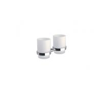 Inda Storm Double Tumbler and Holder Chrome