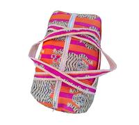 INDACORIFY Indian Cotton Tiger Print Quilted Duffle Bag Large Size Beautiful Print Weekender Bags Handmade Shoulder Travel Overnight Bag